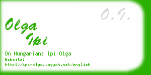 olga ipi business card